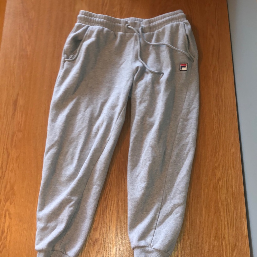 Grey FILA joggers